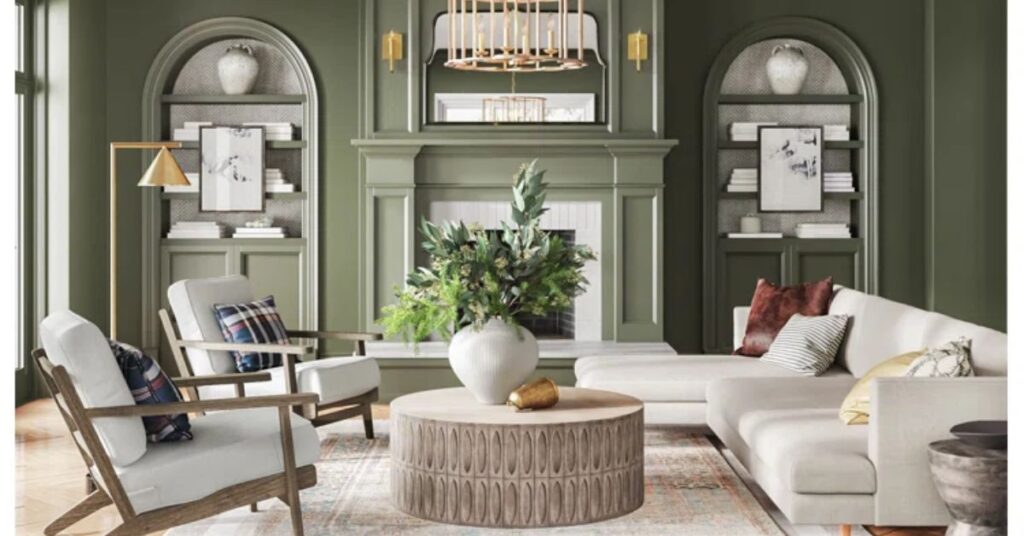 Decorating a Round Coffee Table with a Bottom Shelf