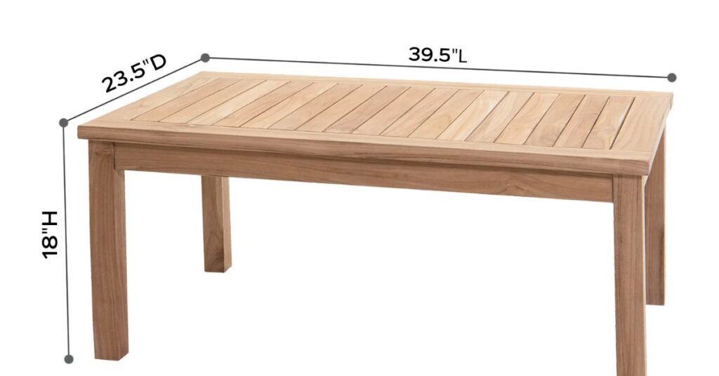 Outdoor Coffee Table Size Guide