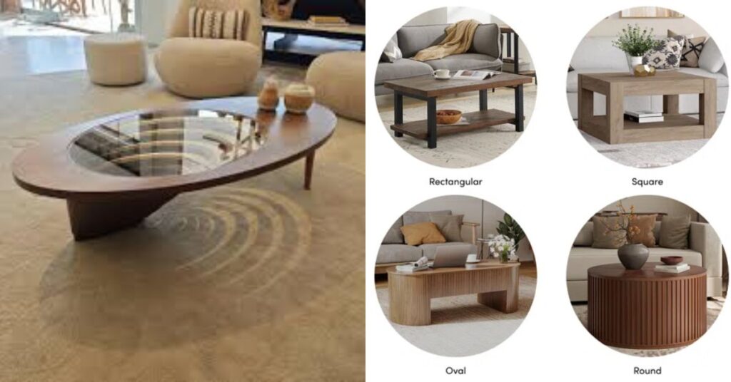 Popular Shapes and Designs Round rectangular oval coffee table