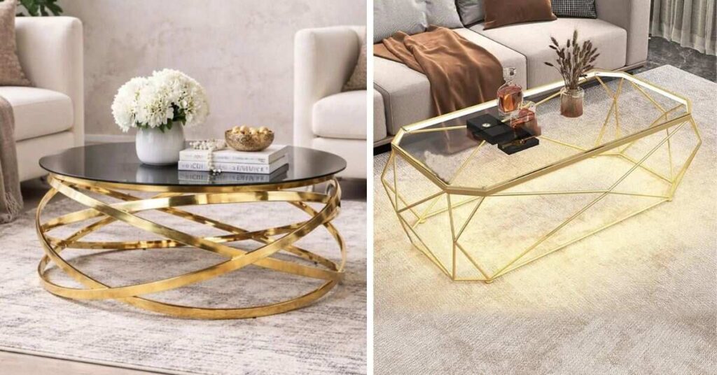 Best Materials Used in Gold Coffee Table Designs
