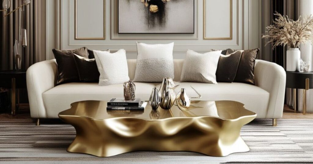 Perfect Gold Coffee Table for Your Living Room
