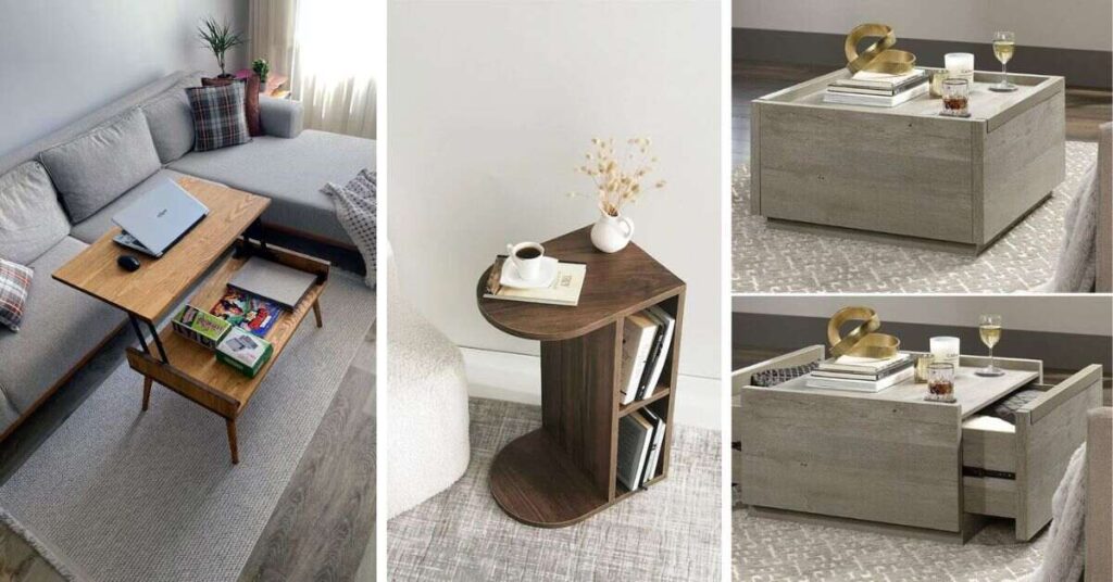 Coffee Table with Drawers for Small Spaces