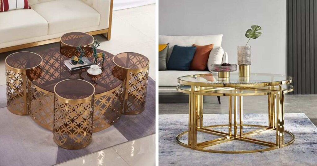 Gold Glass Coffee Table Materials and Quality