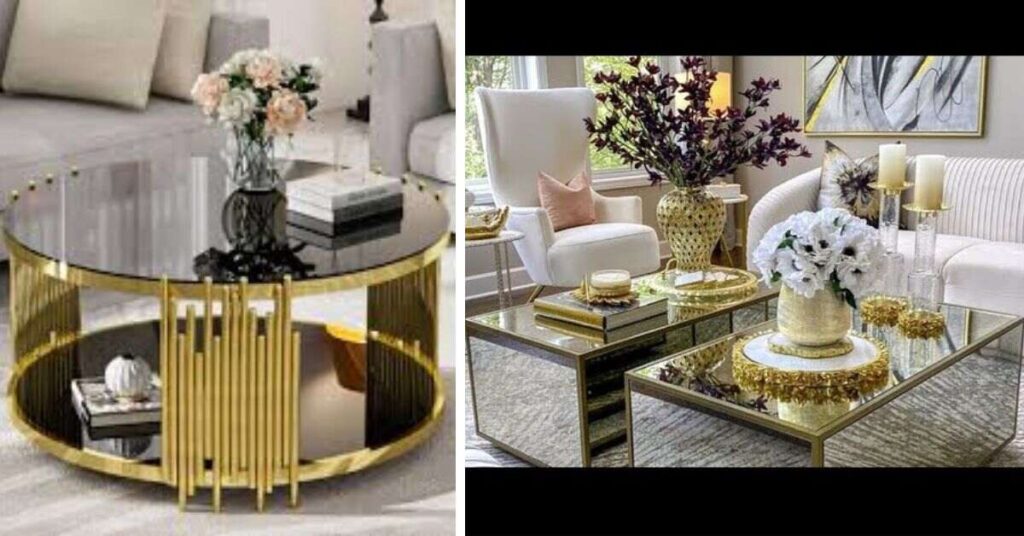 Gold Glass Coffee Table Styling Ideas