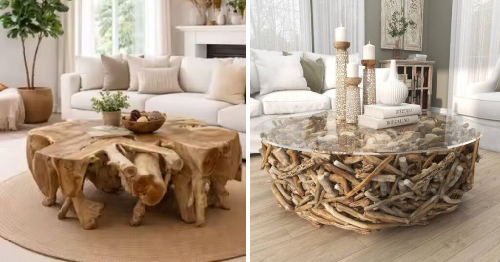 How to Style a Driftwood Coffee Table