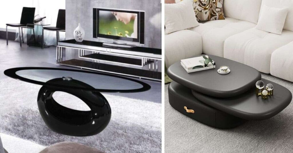 Small vs Large Black Oval Coffee Tables