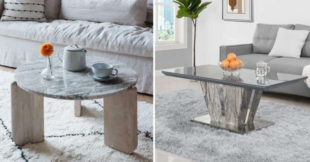 Types of Grey Marble Coffee Tables (Shapes & Designs)