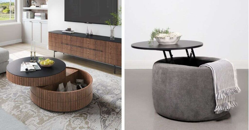  Choose a Round Coffee Table with Storage