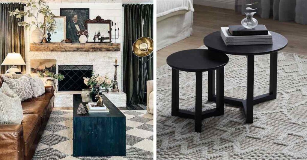 Black Wood Coffee Table Ideas for Small Living Rooms