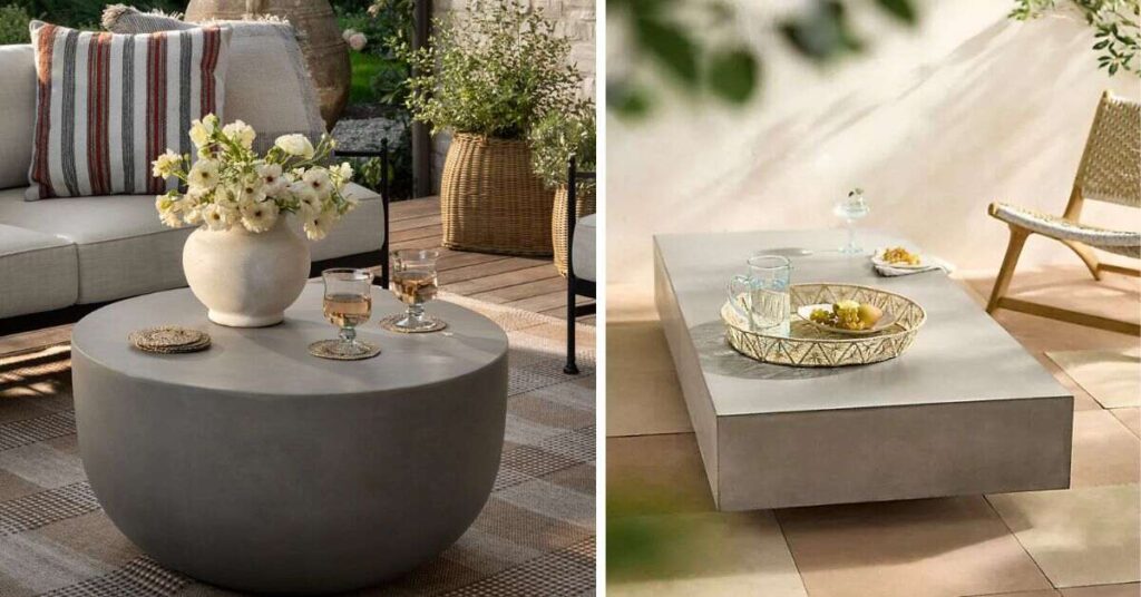 Cement Coffee Table in Modern Interior Design