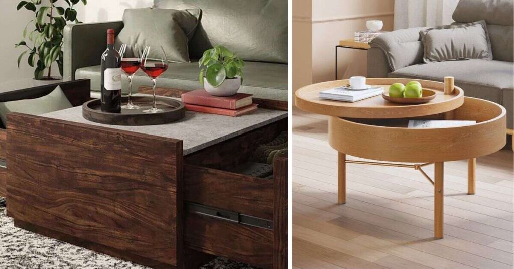 Coffee Table Tray Table Storage Solutions