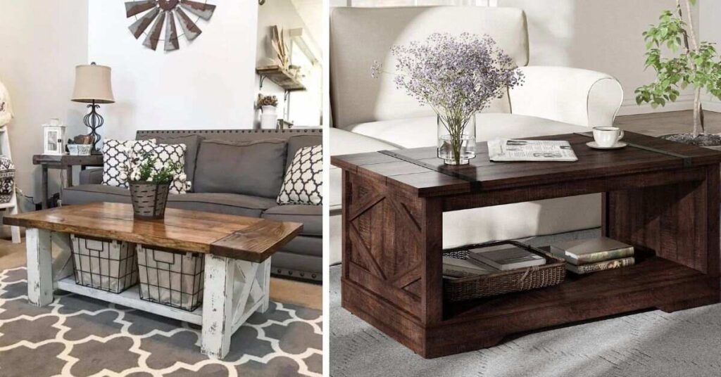 Farmhouse vs Modern Rustic Coffee Table Styles