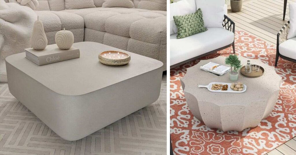 How to Style a Cement Coffee Table