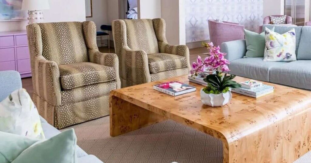 Style a Waterfall Coffee Table in Your Living Room