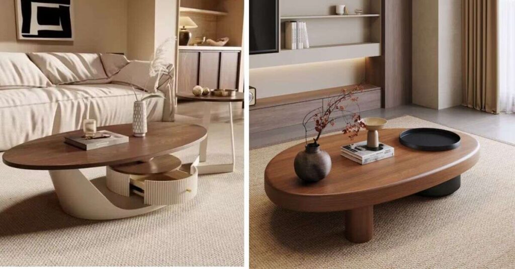 Key Features of Oval Wood Coffee Table