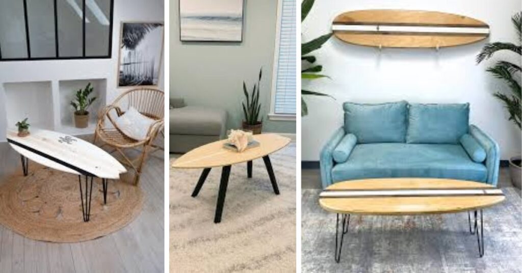 Surfboard Coffee Table for Different Interiors