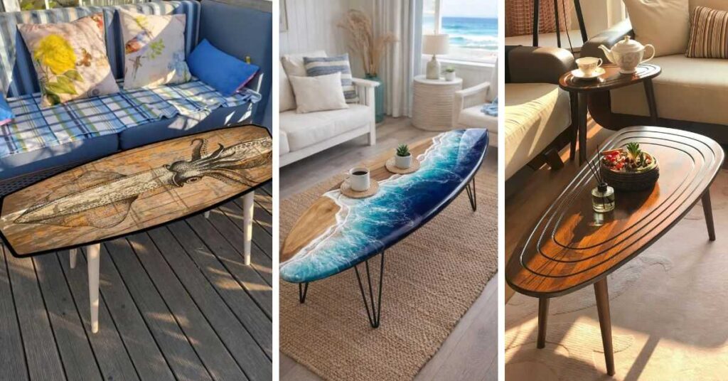 Types of Surfboard Coffee Table Designs