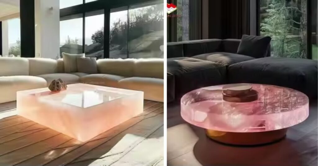 Pink Marble Coffee Table Is Trending