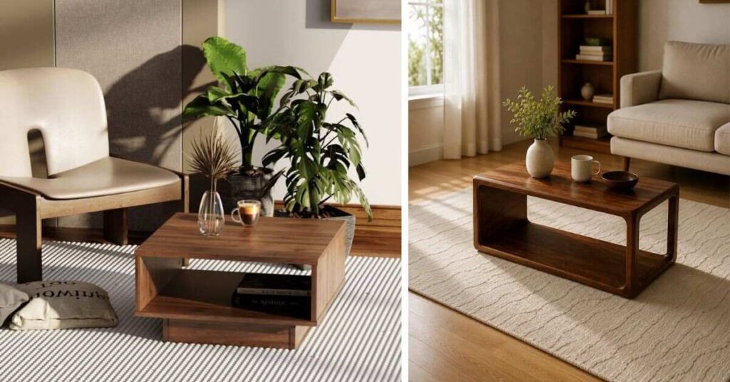 Modern Wooden Living Spaces Coffee Table Designs