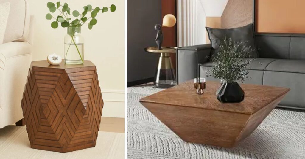 Styling Tips for a Geometric Wood Coffee Table