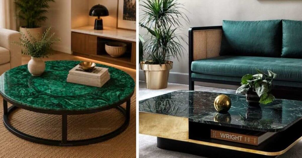these are Green Marble Round Coffee Table