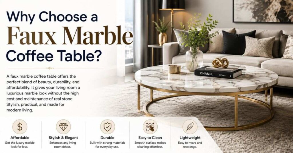 Why Choose a Faux Marble Coffee Table?