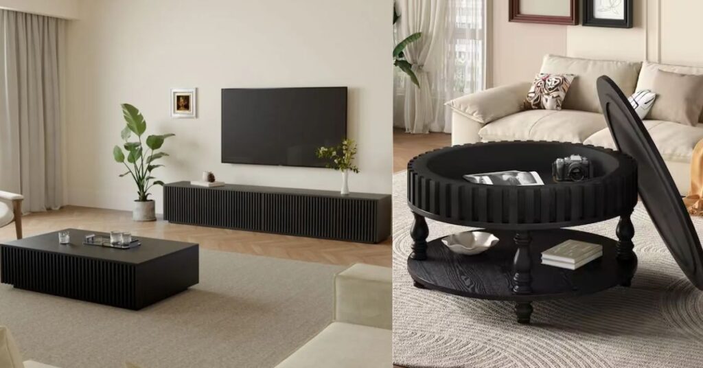 Best Black Fluted Coffee Table Designs for Modern Homes