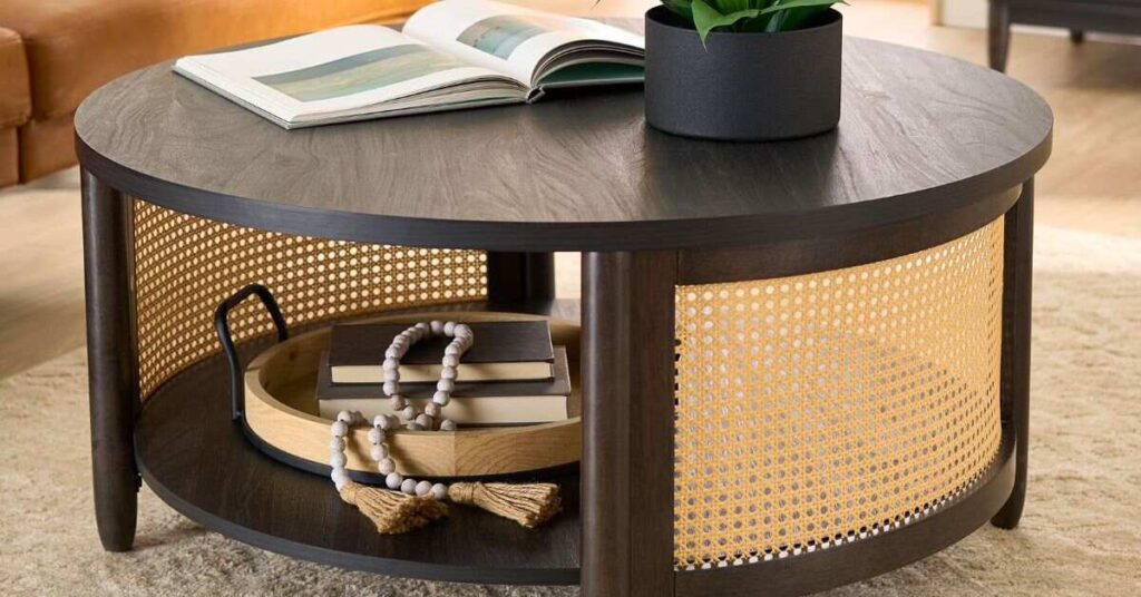 Caned Coffee Tables With Storage