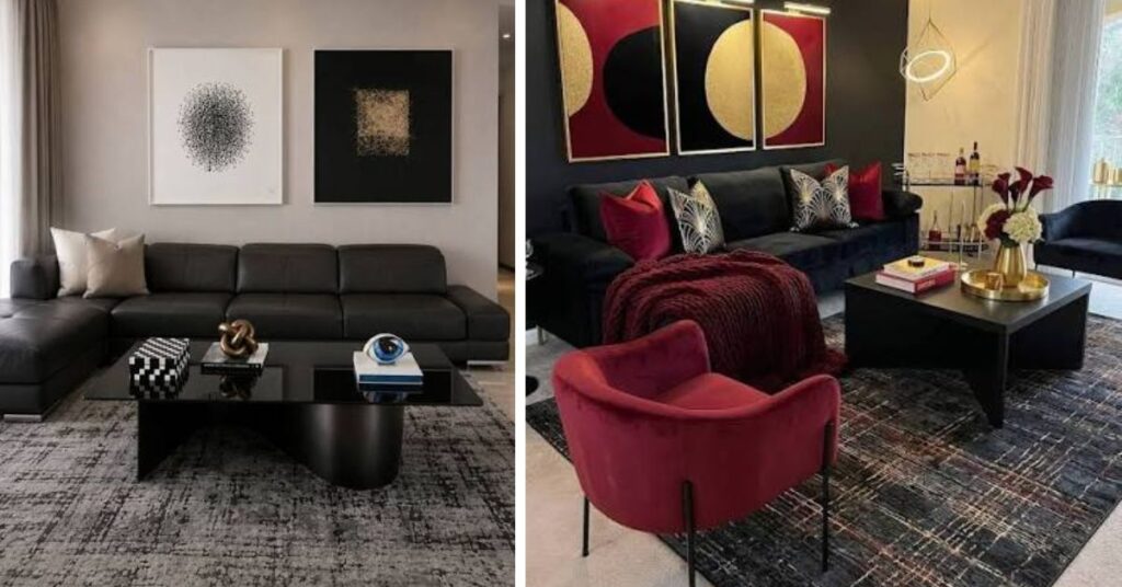 Match a Black Fluted Coffee Table With Your Sofa and Rug