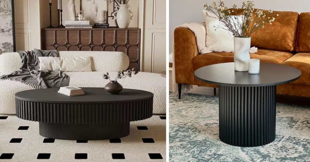 How to Style a Black Fluted Coffee Table