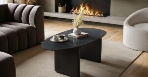 Black Oval Coffee Table