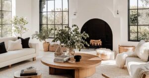 Round Coffee Table with Storage