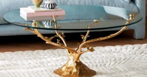 round glass coffee table
