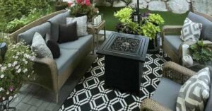 Black Outdoor Coffee Table
