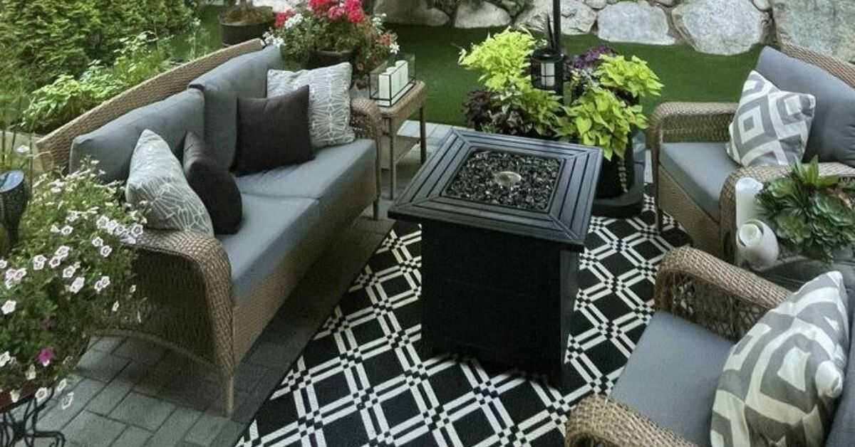 Black Outdoor Coffee Table