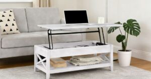 White Lift Top Coffee Table
