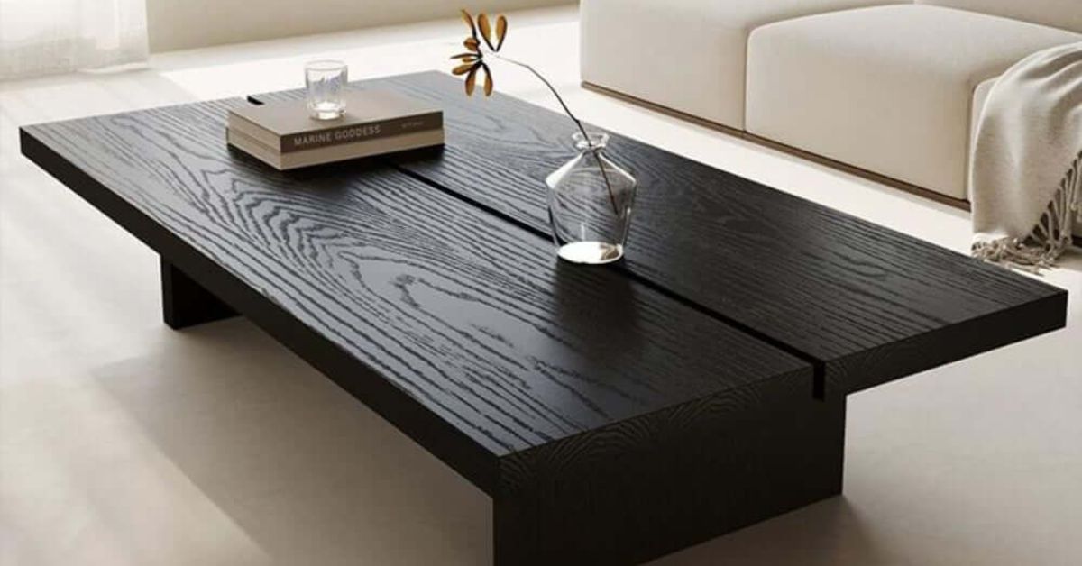 black wood coffee table