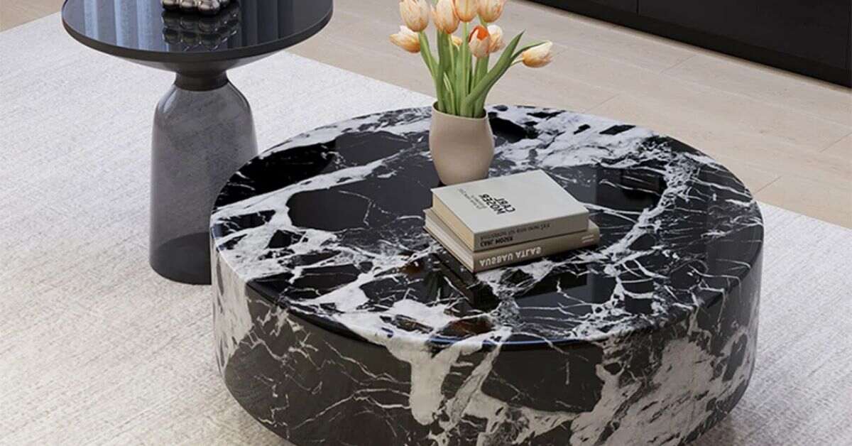 round marble coffee table
