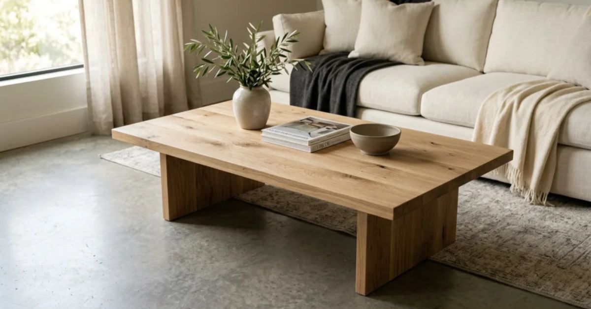 white oak coffee table