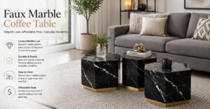 faux marble coffee table