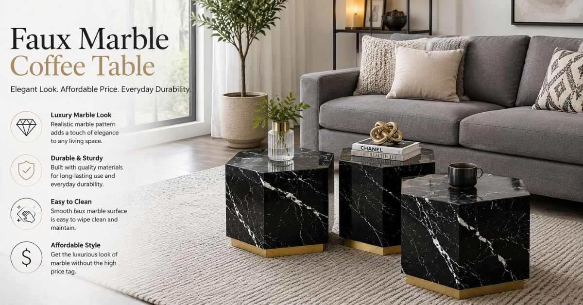 faux marble coffee table
