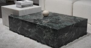 Dark Green Marble Coffee Table